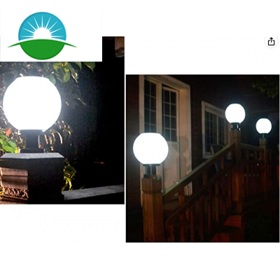 Farol de coluna ao ar livre com tampa de poste LED solar
