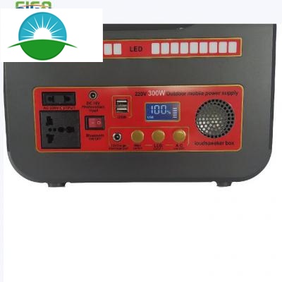Estação de energia portátil 300 W para uso doméstico Camping RV Travel
