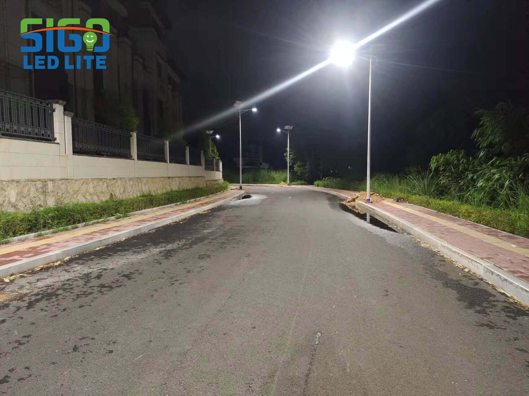 como renovar as luzes no braço curvo grande
